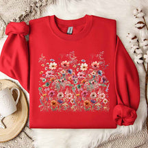 Cute Vintage Pressed Flowers Sweatshirt