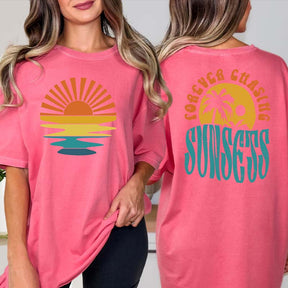 Forever Chasing Sunsets Beach Vacation T-Shirt