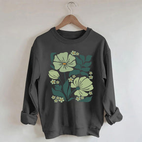 Trendy Green Flower Market Sweatshirt