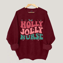 Holly Jolly Nurse Christmas Sweatshirt