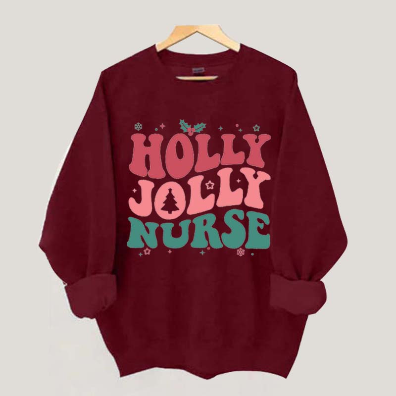 Holly Jolly Nurse Christmas Sweatshirt