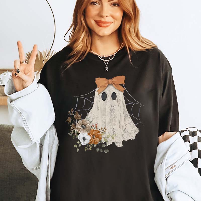 Halloween Lace Ghost T-Shirt