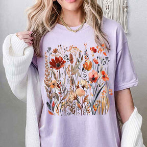 Autumn Wildflowers Botanical Gardener T-Shirt