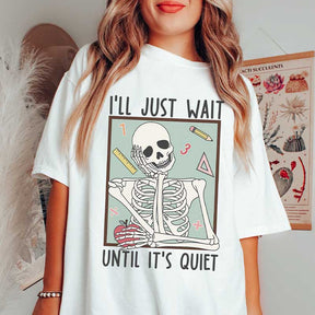 Funny Teacher Skeleton Halloween T-Shirt