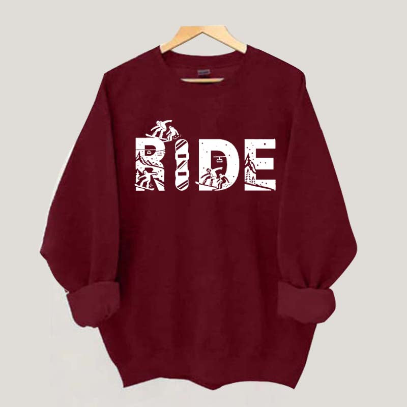 Ride Snowboard Skiing Sweatshirt