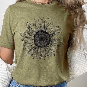 Sunflower Sunshine Womens Fall T-Shirt