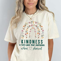 Kindness Floral Rainbow Positivity T-Shirt