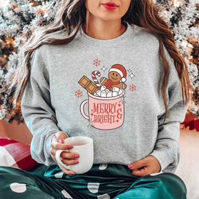 Retro Gingerbread Christmas Coffee Sweatshirt