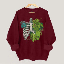 Skeleton Plant Body Sweatshirt