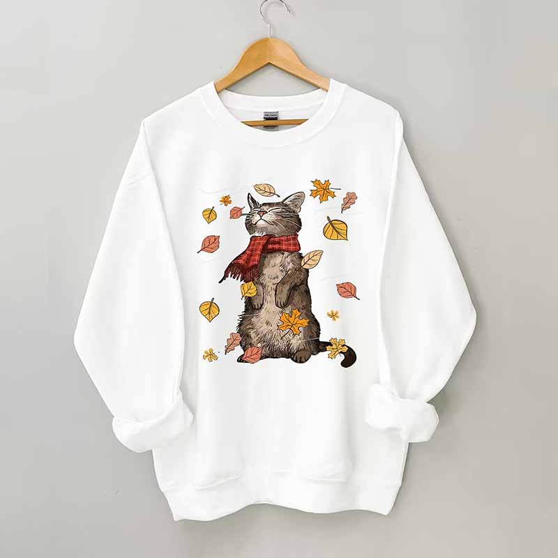 Cats Autumn Fall Sweatshirt