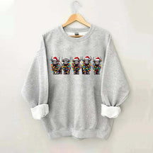 Christmas Cows Lights Sweatshirt