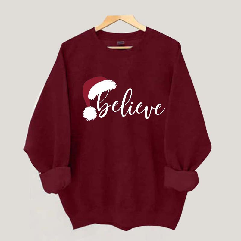 Letter Print Christmas Sweatshirt