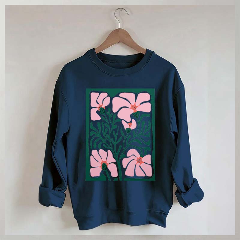 Bright Abstract Flower Botanical Sweatshirt