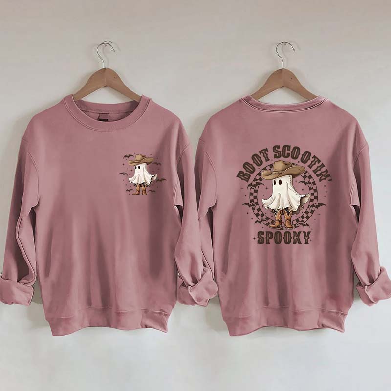 Boot Scoot Spooky Cowboy Ghost Sweatshirt