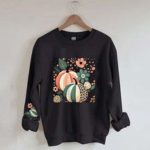 Leopard Pumpkin Boho Fall Sweatshirt