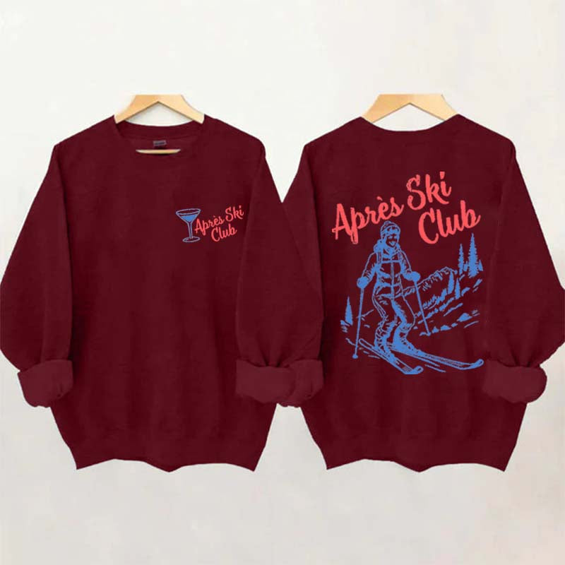 Vintage Style Ski Lodge Sweatshirt