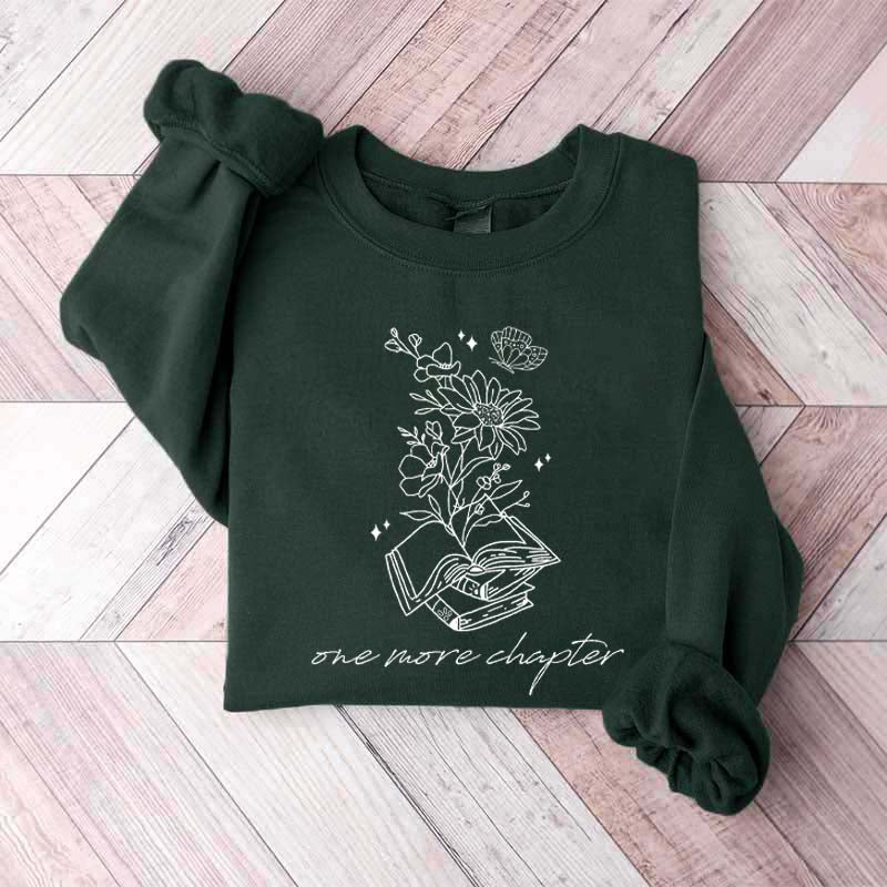 One More Chapter Floral Book Sweatshirt