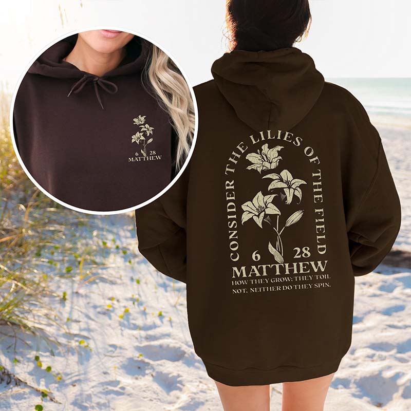 Boho Dark Academia Wildflower Hoodie