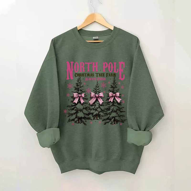 North Pole Pink Christmas Sweatshirt