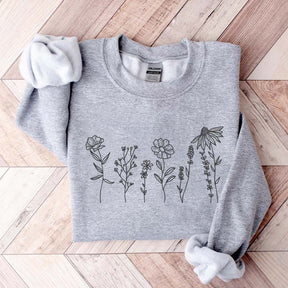 Wildflowers Floral Women Sweatshirt