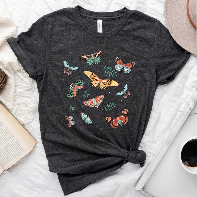 Vintage Butterfly Boho Plant T-Shirt