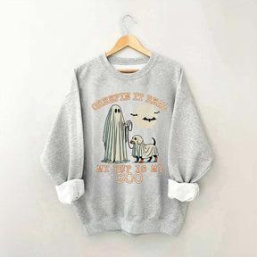 Retro Halloween Ghost Dog Sweatshirt