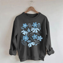 Blue Flower Market Botanical Sweatshirt