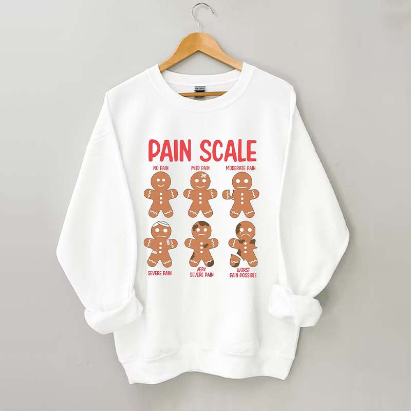 Pain Scale Gingerbread Sweatshirt