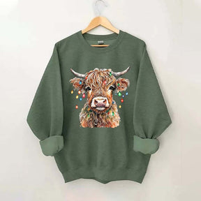 Merry Christmas Cow Sweatshirt