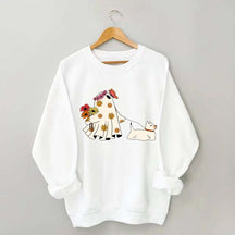 Cute Ghost Walking Dog Sweatshirt