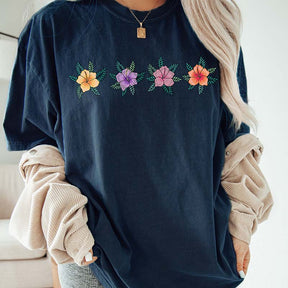 Hibiscus Flower Minimalist T-Shirt