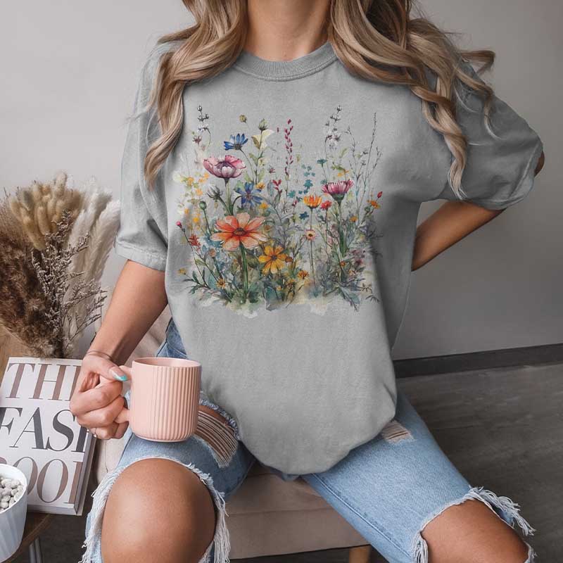 Wildflower Boho Cottagecore Vintage T-Shirt