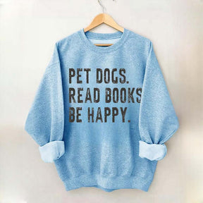 Bookish Reading Books and Dogs Sweatshirt