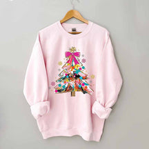 Colorful Glitter Christmas Tree Sweatshirt