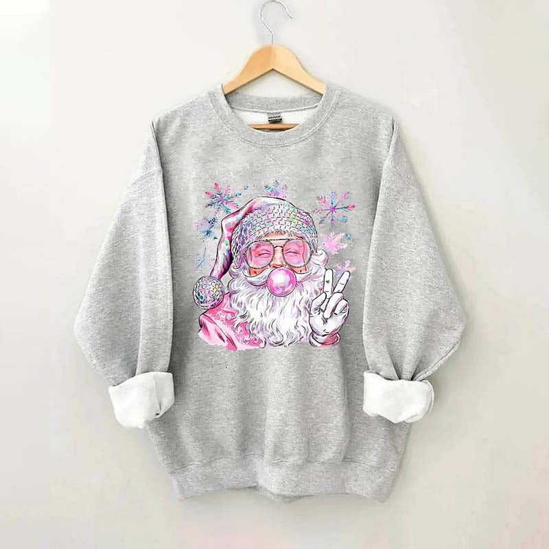 Santa Christmas Blowing Bubble Sweatshirt