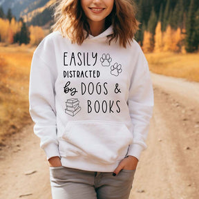 Dogs And Books Reading Hoodie