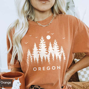 State of Oregon Pine Nature Outdoors T-Shirt