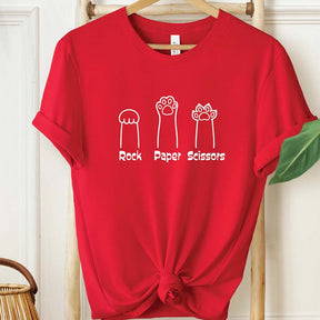 Rock Paper Scissors Cat Lover T-Shirt