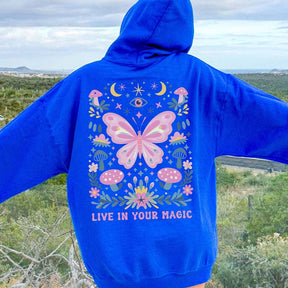 Wildflower Butterfly Inspirational Quote Hoodie