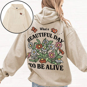 Retro Trendy Colorful  Flowers  Aesthetic Oversized Hoodie