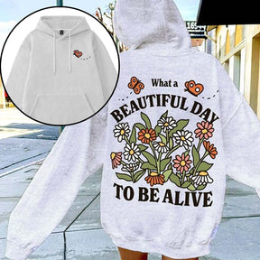 Retro Trendy Colorful  Flowers  Aesthetic Oversized Hoodie