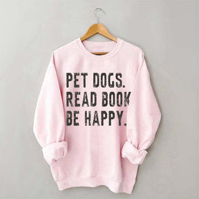 Bookish Reading Books and Dogs Sweatshirt