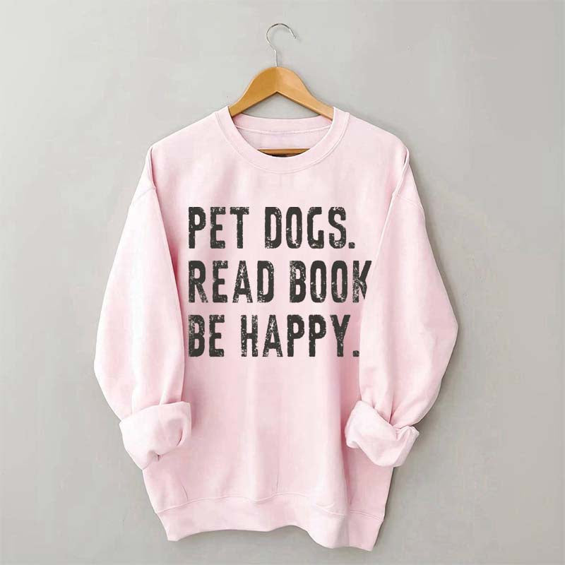 Bookish Reading Books and Dogs Sweatshirt