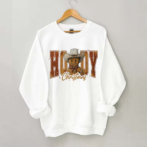 Howdy Christmas Gingerbread Man Sweatshirt