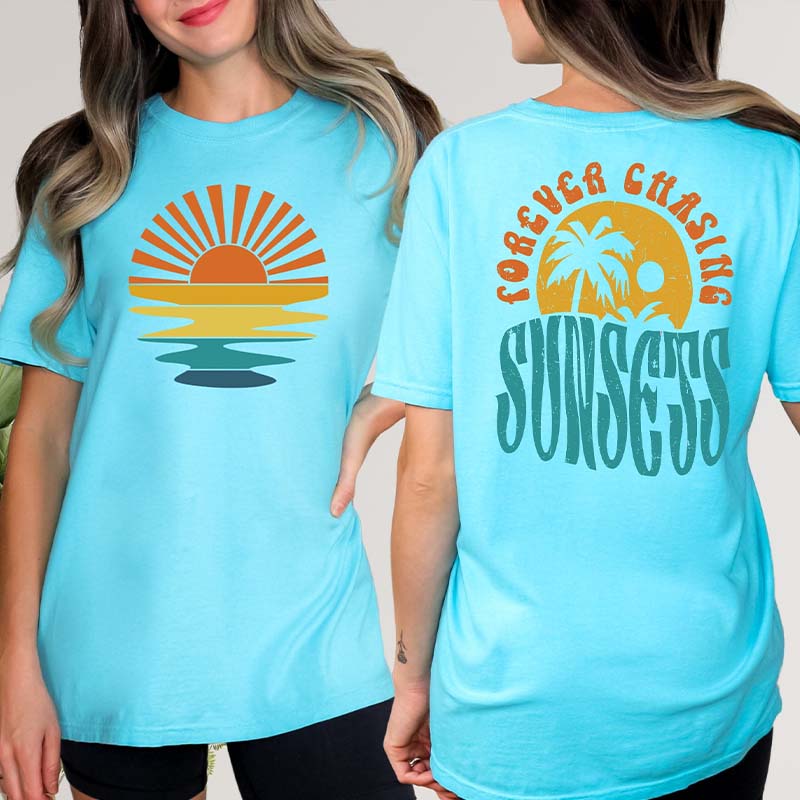 Forever Chasing Sunsets Beach Vacation T-Shirt