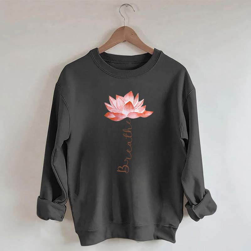 Lotus Flower Breathe Yoga Sweatshirt