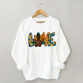 Love Turkey Thanksgiving Sweatshirt