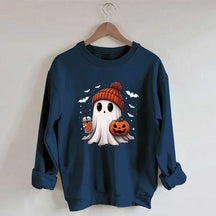 Halloween Ghost Pumpkin Sweatshirt