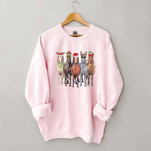 Horses Merry Christmas Sweatshirt