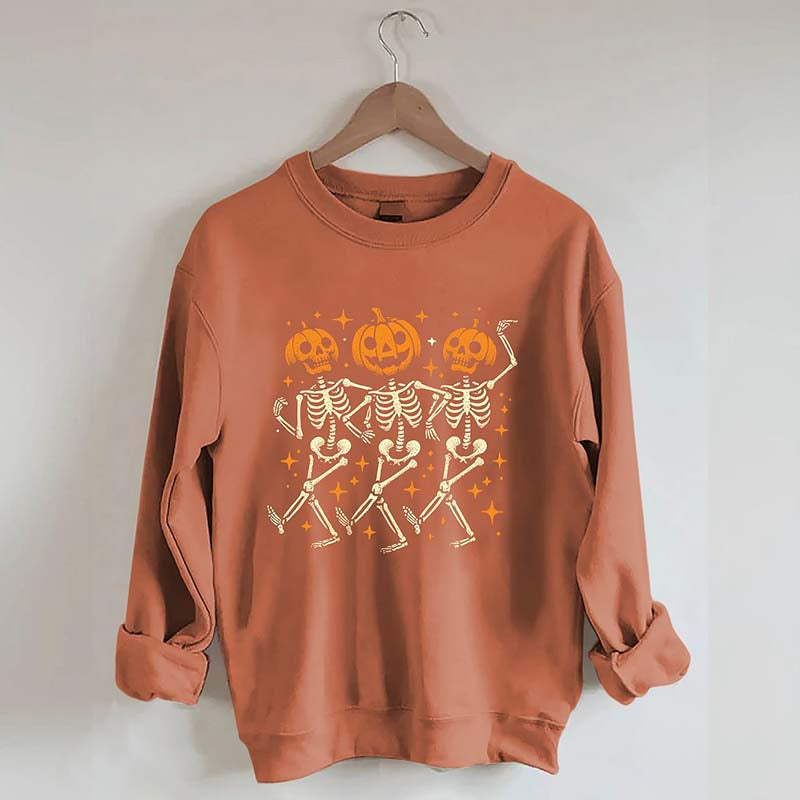 Pumpkin Skeleton Halloween Sweatshirt